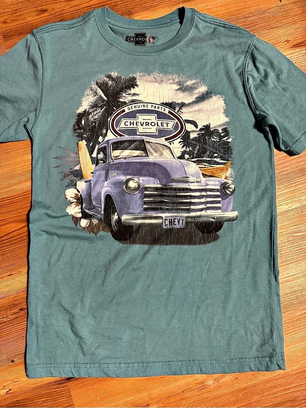 Chevrolet Genuine Parts Classic Truck Graphic T-Shirt Boys Graphic Tee Green